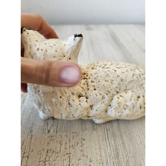 Vintage plaster tabby white cat kitten lifelike - Picture 5 of 8